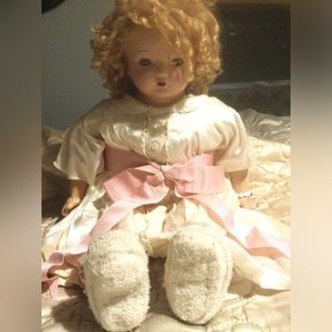 Antique 1800’s Composition Mohair Wig Large Doll
